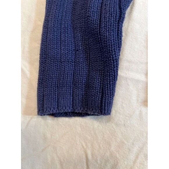 Vintage Polo Ralph Lauren Sweater Men Large Blue Striped 100% Cotton Quarter Zip - Picture 8 of 8